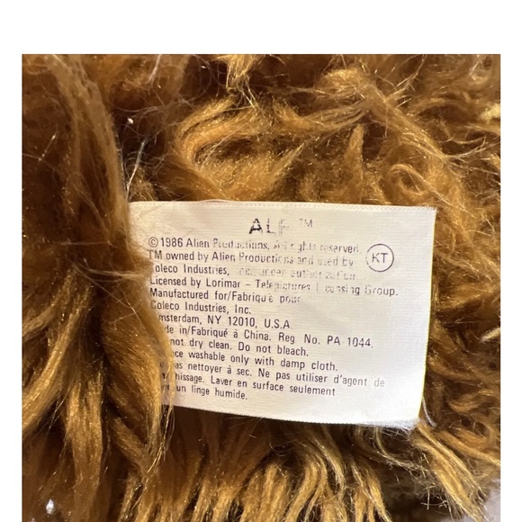 Vintage Alf Plush Stuffed Animal 1986 Alien Productions 18" - Picture 9 of 12